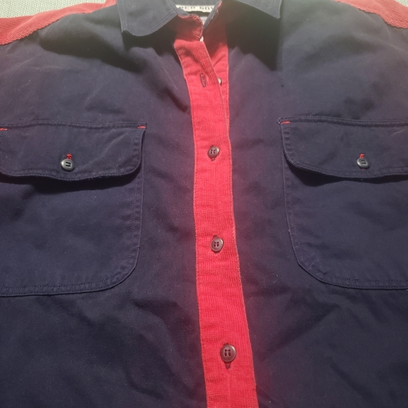 Womens Red Rover Colorblock Button Up Top Large - Picture 3 of 5